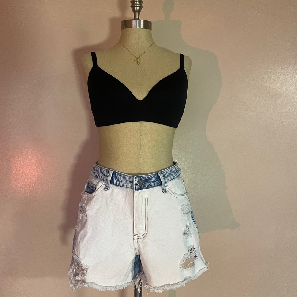 Vervet ripped denim shorts
